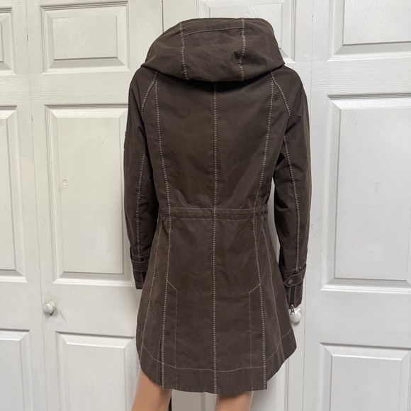 Goode Rider Women's Size Small Singing in the Rain Brown Jacket with Hood - Picture 10 of 15